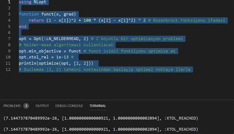 Julia nlopt. optimize returns a tuple (objvalue, xopt, flag), and flag is a symb...