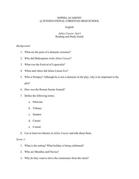 Julius caesar act 1 reading and study guide. - Manuale di istruzioni del software motorola cps.