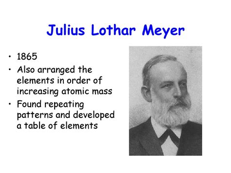 Julius lothar meyer inventions