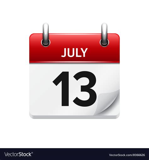 July 13th Calendar