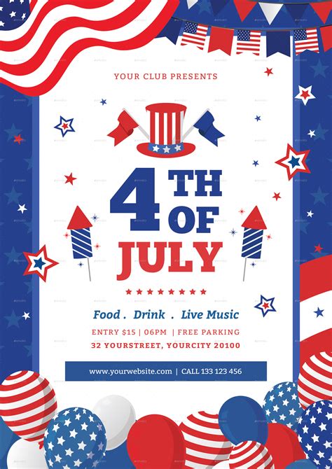 July 4th Flyers Templates