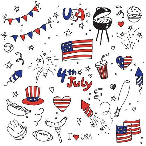 July 4th doodle. Click the 4th of July Doodle coloring pages to view printable version or color it online (compatible with iPad and Android tablets). You might also be interested in coloring pages from Independence Day - 4th of July category and Word, Patriotic tags. This Coloring page was posted on Tuesday, June 20, 2017 - 23:21 by painter. 