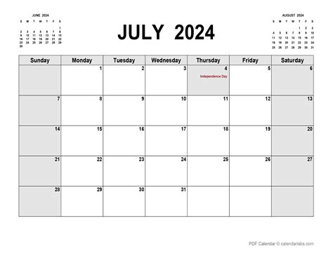 July Calendar PDF