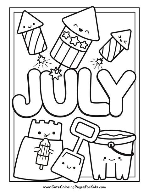 July Coloring Sheets