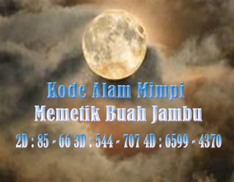 Jum at 17 maret 2017. Erek mimpi memetik jambu.
