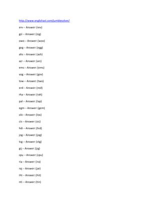 Jumblesolver Net