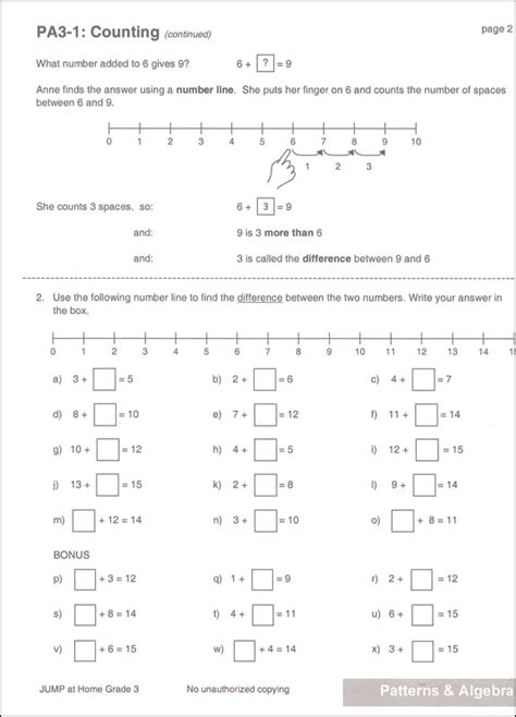 Jump At Home Grade 3 Worksheets For The Jump Math Program