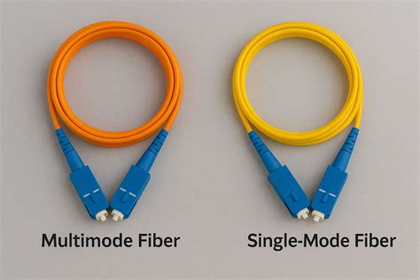 Jumper cables colors.  Both single mode and multimode versions SC fiber patch co...