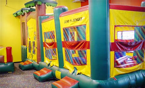 2 reviews of Bounce N Play "Pearland finally has something for the kiddos!! Came here morning of opening day so it was quite busy. Even near capacity there was still plenty of room for the kids to play. There is a separate area for the little ones under two to play without worrying about getting knocked over by the bigger kids.. 