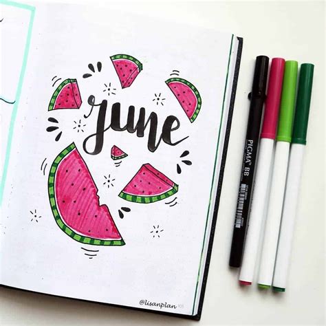 June Bullet Journal Ideas