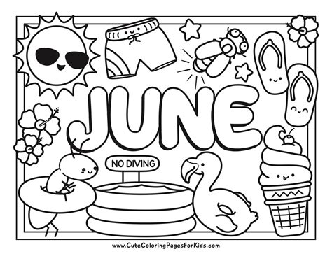 June Coloring Shee