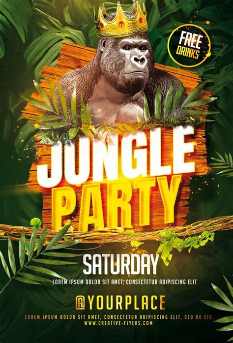 Jungle Party Flyer PSD Template by ElegantFlyer