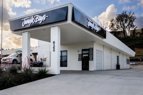 Jungleboys san diego. 5. Welcome to Jungle Boys San Diego! language Website. phone (619) 439-6457. mail_outlined info@jungleboyssandiego.com. 8160 Parkway Dr, La Mesa, CA 91942, USA. Explore the Jungle Boys - San Diego dispensary on Hoodie. See their menu, deals, reviews, cannabis products, ordering options, and more. 