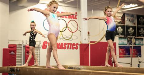 Junior nudist gymnastics.  Competition categories may Gymnastics practice fa...