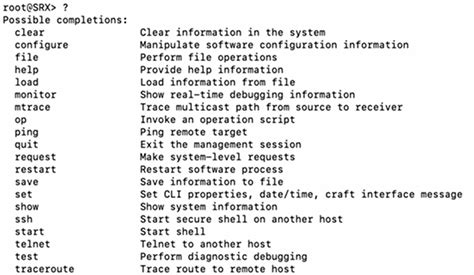 Juniper recommended software.  It also demonstrates use of the operational mode show...