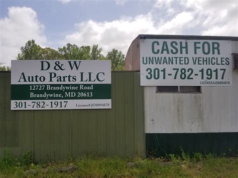 Junkyard in brandywine. Address: Brandywine, MD. Check map. Fax number: 301-868-5291. Toll free number: 800-638-3446. What you can find: Car Parts. If you are in search of a junk yard to sell your … 