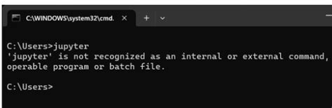 Jupyter lab command not found.  The problem I If the jupyter command is miss...