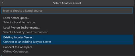 Jupyter server url. .  ...