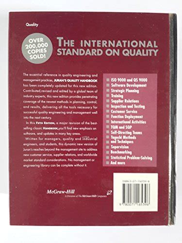 Jurans quality handbook mcgraw hill international editions industrial engineering series. - Barca prolina manuale 2002 17 sport.