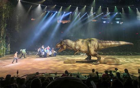 Jurassic live tour. Jurassic Live. September 23, 2022 - September 24, 2022. This event has passed. A roar-some new experience is coming to Galway on Friday 23rd and Saturday 24th September 2022 at Leisureland! The show promises to be the closest you will ever come to real living dinosaurs, with a Stegosaurus & Apatosaurus and the famous T-Rex all … 