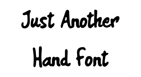 Just Another Hand Font font Font Tr