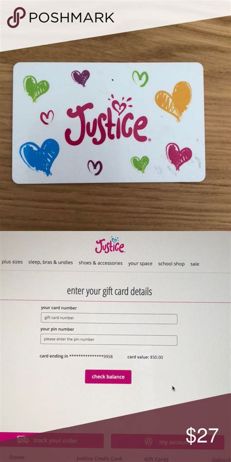 Justice Gift Card Balance
