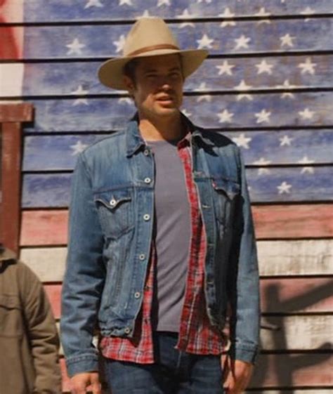 Justified – Raylan’s Double Denim and Red Plaid Shirt