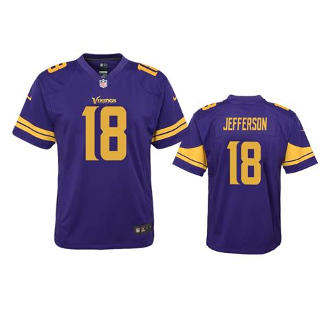 Youth Nike Justin Jefferson Purple Minnesota Vikings Game Jersey. In Stock - Get it …. Justin jefferson youth jersey