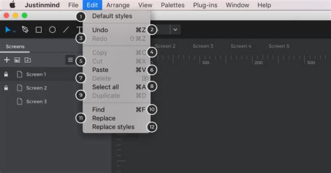 Justinmind slide menu.  Place an &ldquo;Ellipse&rdquo; on top of your rectangle and m...