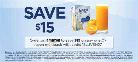 Juven coupons. Save money on Juven at your local pharmacy with a free prescription discount card from WellRx. Find the lowest prices for Juven and other medications, and get instant savings at over 65,000 pharmacies. 