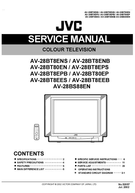 Jvc av 28t5bk colour tv service manual download. - Solution manual to michael heath scientific computing.