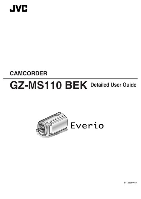 Jvc everio gz ms110 detailed user guide. - Bge bgel service manual rv genset.