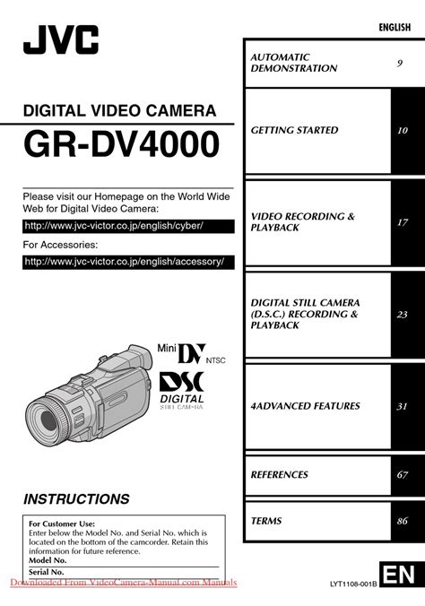 Jvc gr dv4000 digital camera service manual. - New sales management and control of private companies must have manual.
