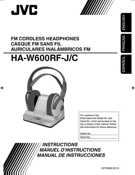Jvc ha w600rf wireless headphones manual. - Me dicen sara tomate (zona libre).