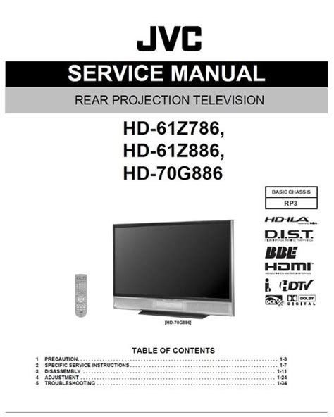 Jvc hd 61z786 rear projection tv service manual. - Examen discreto de matemáticas preguntas y respuestas.