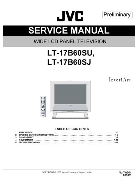 Jvc lt 17b60su wide lcd panel tv service manual. - Waarheid en leugen in het verzet.