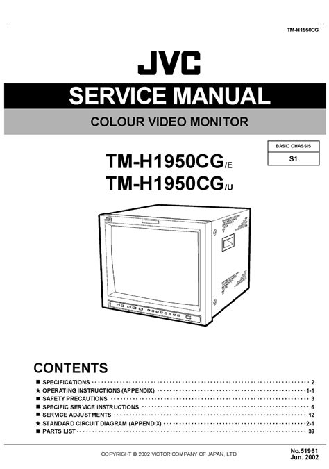 Jvc tm h1950cg colour video monitor service manual download. - Vila da serra (conceição do arroio).
