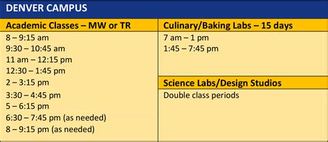 Jwu Calendar Time Table