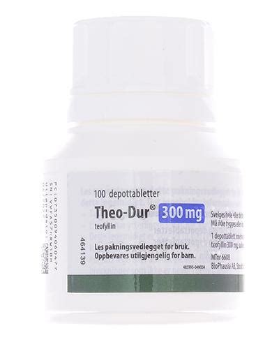 Köp Theo-Dur 300 mg 100 styck Depottablett - på MEDS.se