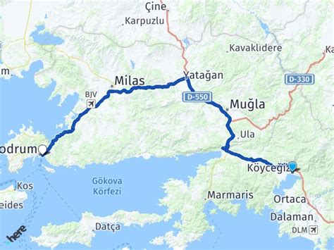 Köyceğiz - Bodrum Nasıl Gidilir ? Köyceğiz ile Bodrum yol haritası, güzergahı ve yol tarifini görüntülemektesiniz.