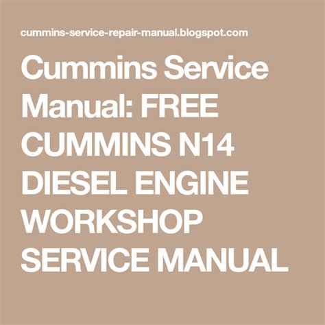 Kühlsystem für n14 cummins service handbücher. - Yanmar marine diesel engine 6cxm gte 6cxm gte2 service repair workshop manual download.