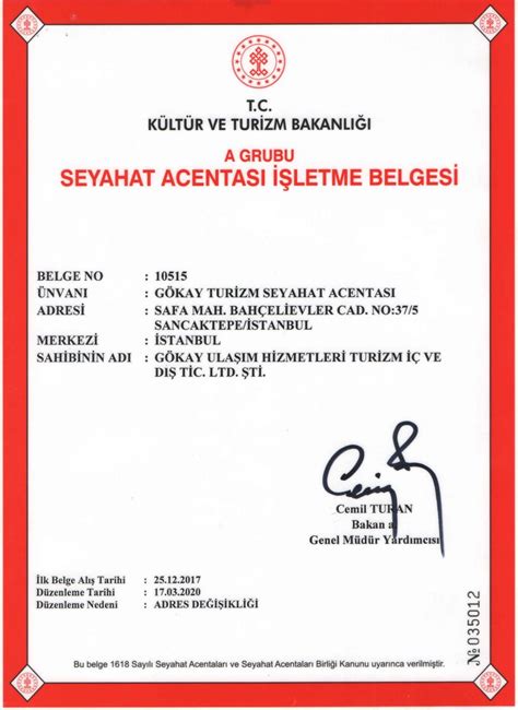 Kültür Bakanlığı Acente Sorgulama - Medical in Türkiye