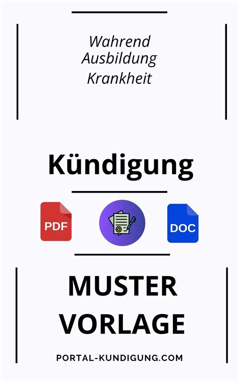 Kündigung ausbildung wegen krankheit muster