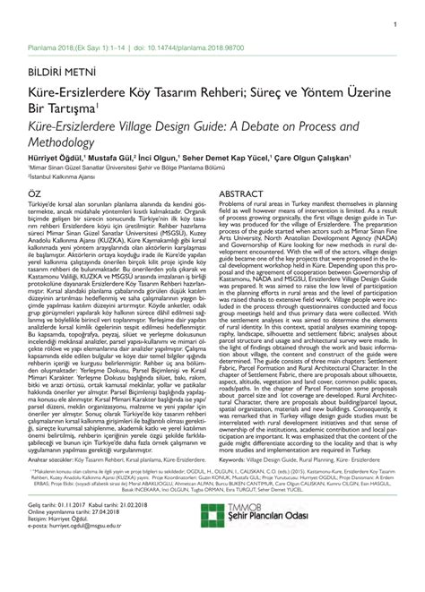 Küre-Ersizlerdere Village Design Guide: A Debate on Process.