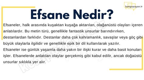 Kısa Efsane Örnek Acil!!!!!!!!!!.
