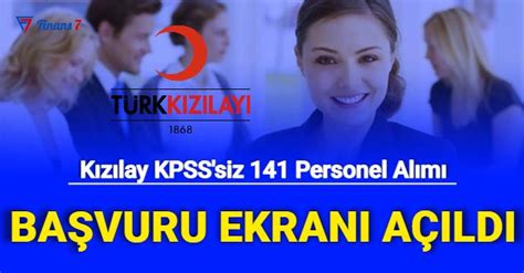 Kızılay KPSS Şartsız 141 Personel Memur Alımı Başvuru Ekranı Açıldı: İşte Eleman Alımı is Başvurusu 2022 Kızılay KPSS'siz 141 personel alımı ilanı yayınlandı.