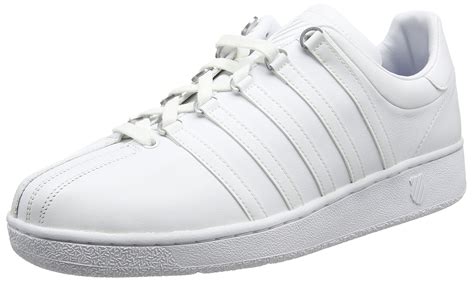 K Swiss - White & Grey With Red Stripes Mens UK Size 7 Leather …