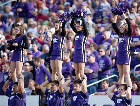 K state cheer. K-State Cheer; Camps. Summer Music Camp. Program; Leadership & Auxiliary; Festivals & Clinics. Central States; Concert Band Clinic; Future Music Educators; Special Events. ... Kansas State University Bands. Kansas State University 226 McCain Auditorium Manhattan, KS 66506. Tracz Family Band Hall 704 N Denison Ave Manhattan, KS 66506 … 