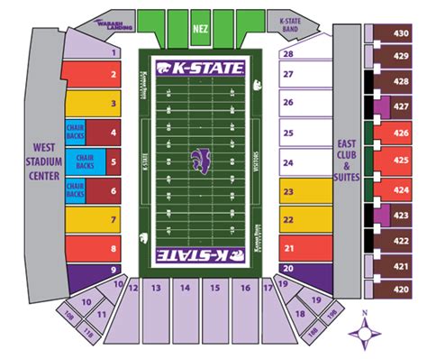 Kansas State Sideline - The Kansas State sideline is in front of Section 4, Section 5 and Section 6. Visitor Sideline - The visiting team sideline is in front of Section …. 