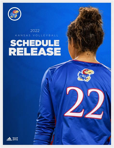 K-state volleyball 2022 schedule. LAWRENCE, Kan. - Head coach Ray Bechard has announced the 2022 Kansas Volleyball schedule, which will feature 28 matches for the Jayhawks, including 15 against NCAA Tournament qualifiers from a year ago.KU will play 12 non-conference matches before playing 16 against Big 12 Conference foes. Kansas opens the season with two road tournaments. 